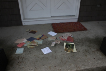 cards on the porch